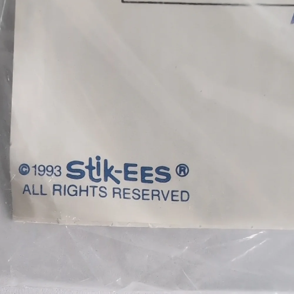 Vtg Stik-EES Vinyl Window Decals Clings Balloons Birthday1993 NIP